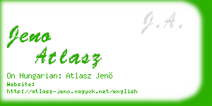 jeno atlasz business card
