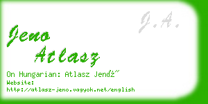 jeno atlasz business card